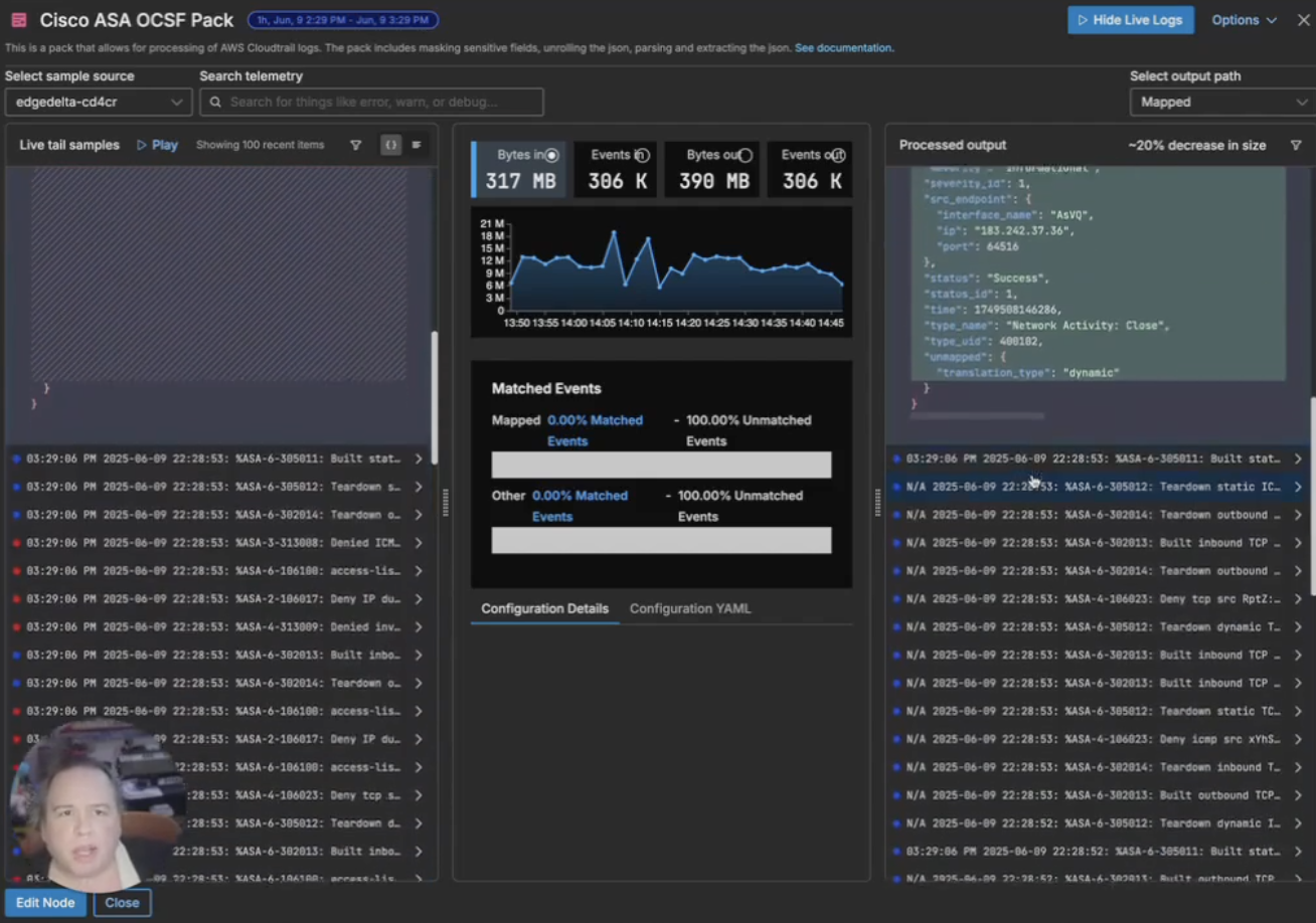 Standardize Cisco ASA Logs on OCSF with Edge Delta Security Data Pipelines